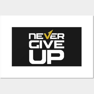 Never Give Up Posters and Art